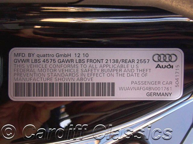 2011 Audi R8 2dr Convertible Automatic quattro Spyder 5.2L